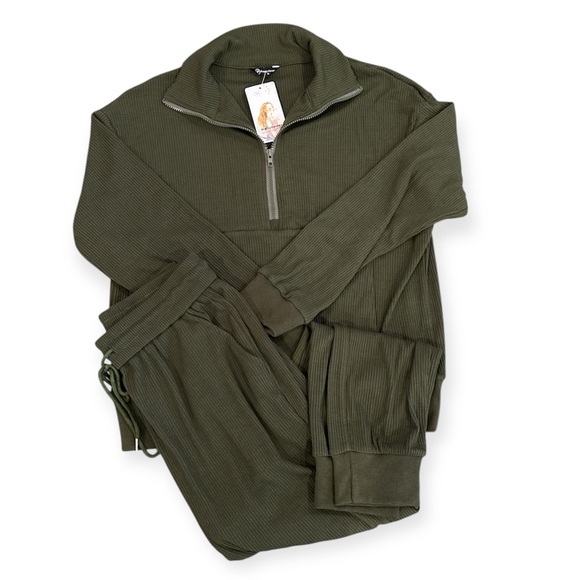 🆕 Pretty Garden | Hunter Green 2 Pc Activewear Set NWT - Picture 7 of 12